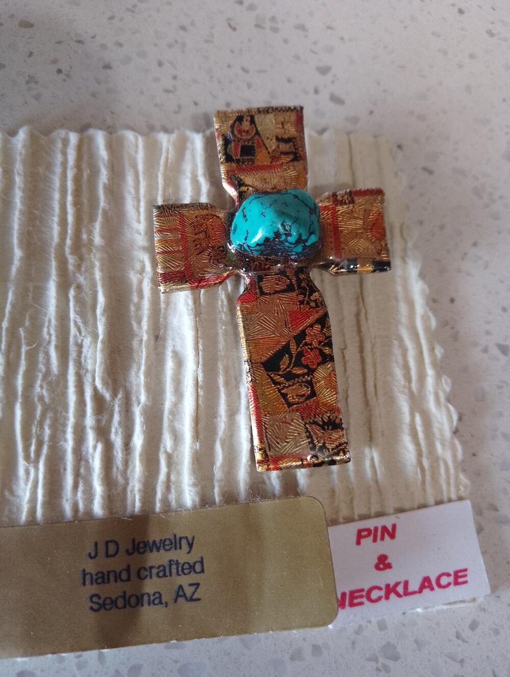Aztec Cross Pin - Picture 2 of 3